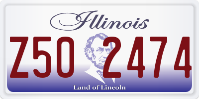IL license plate Z502474