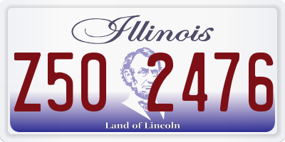 IL license plate Z502476