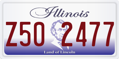 IL license plate Z502477
