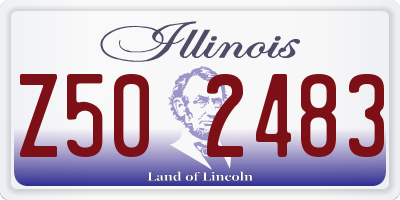 IL license plate Z502483