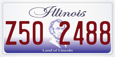IL license plate Z502488