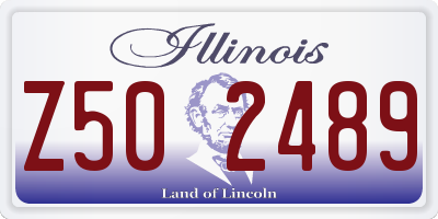 IL license plate Z502489