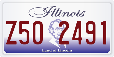 IL license plate Z502491