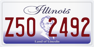 IL license plate Z502492