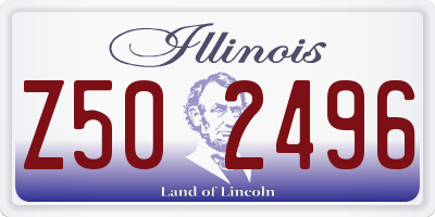 IL license plate Z502496