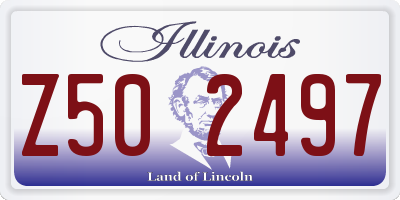 IL license plate Z502497