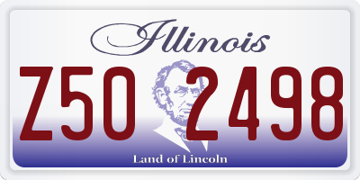 IL license plate Z502498
