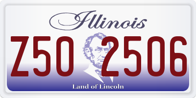 IL license plate Z502506