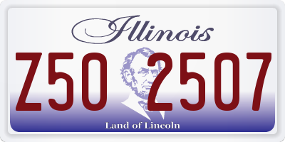 IL license plate Z502507
