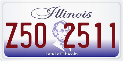 IL license plate Z502511