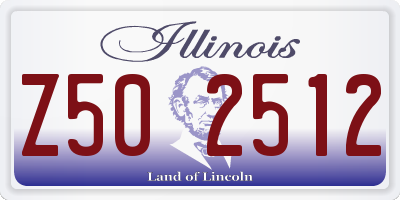 IL license plate Z502512