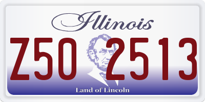 IL license plate Z502513