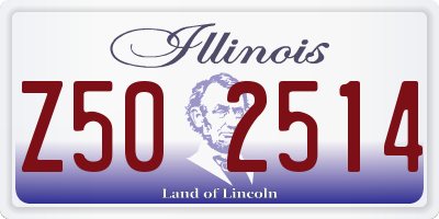 IL license plate Z502514