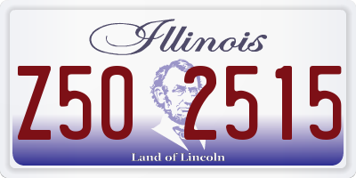 IL license plate Z502515