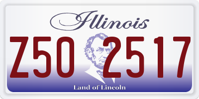 IL license plate Z502517