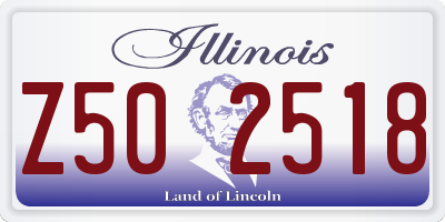 IL license plate Z502518