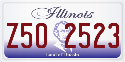 IL license plate Z502523