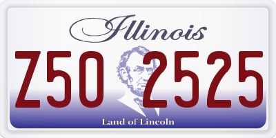 IL license plate Z502525
