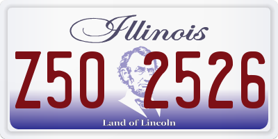 IL license plate Z502526