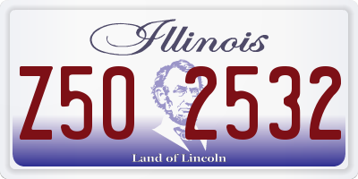 IL license plate Z502532