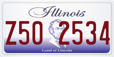 IL license plate Z502534