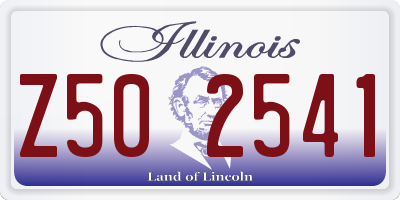 IL license plate Z502541
