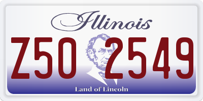 IL license plate Z502549