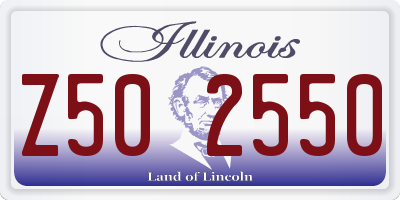 IL license plate Z502550