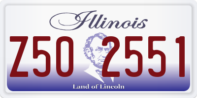 IL license plate Z502551
