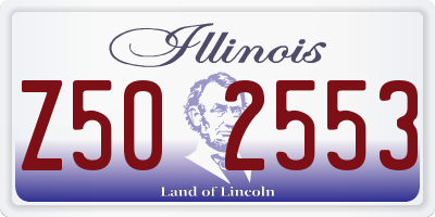 IL license plate Z502553