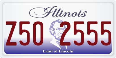 IL license plate Z502555