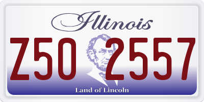 IL license plate Z502557