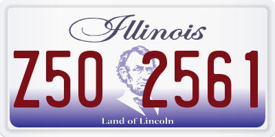 IL license plate Z502561