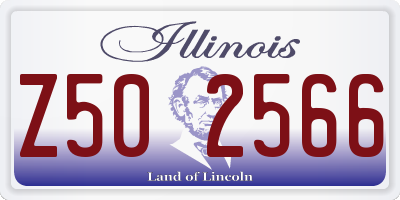 IL license plate Z502566