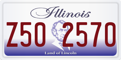 IL license plate Z502570