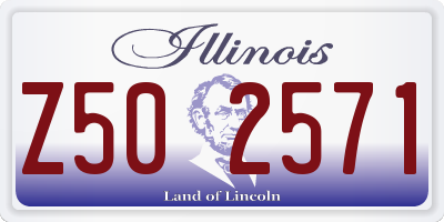 IL license plate Z502571