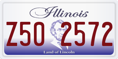 IL license plate Z502572