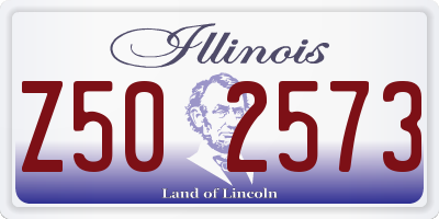 IL license plate Z502573