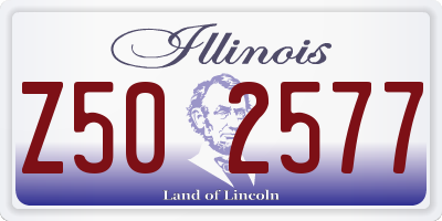 IL license plate Z502577
