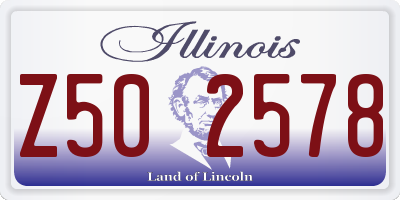 IL license plate Z502578