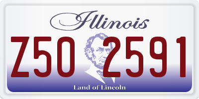 IL license plate Z502591
