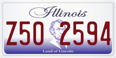 IL license plate Z502594