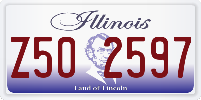 IL license plate Z502597
