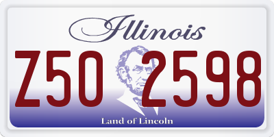 IL license plate Z502598