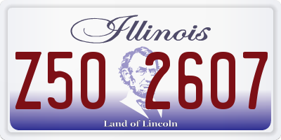 IL license plate Z502607