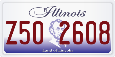 IL license plate Z502608