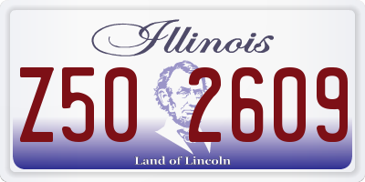 IL license plate Z502609