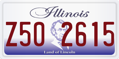 IL license plate Z502615