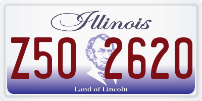 IL license plate Z502620