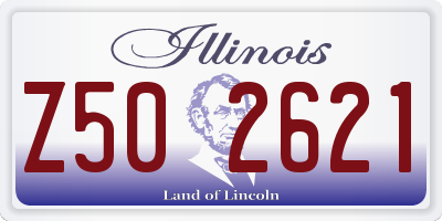 IL license plate Z502621